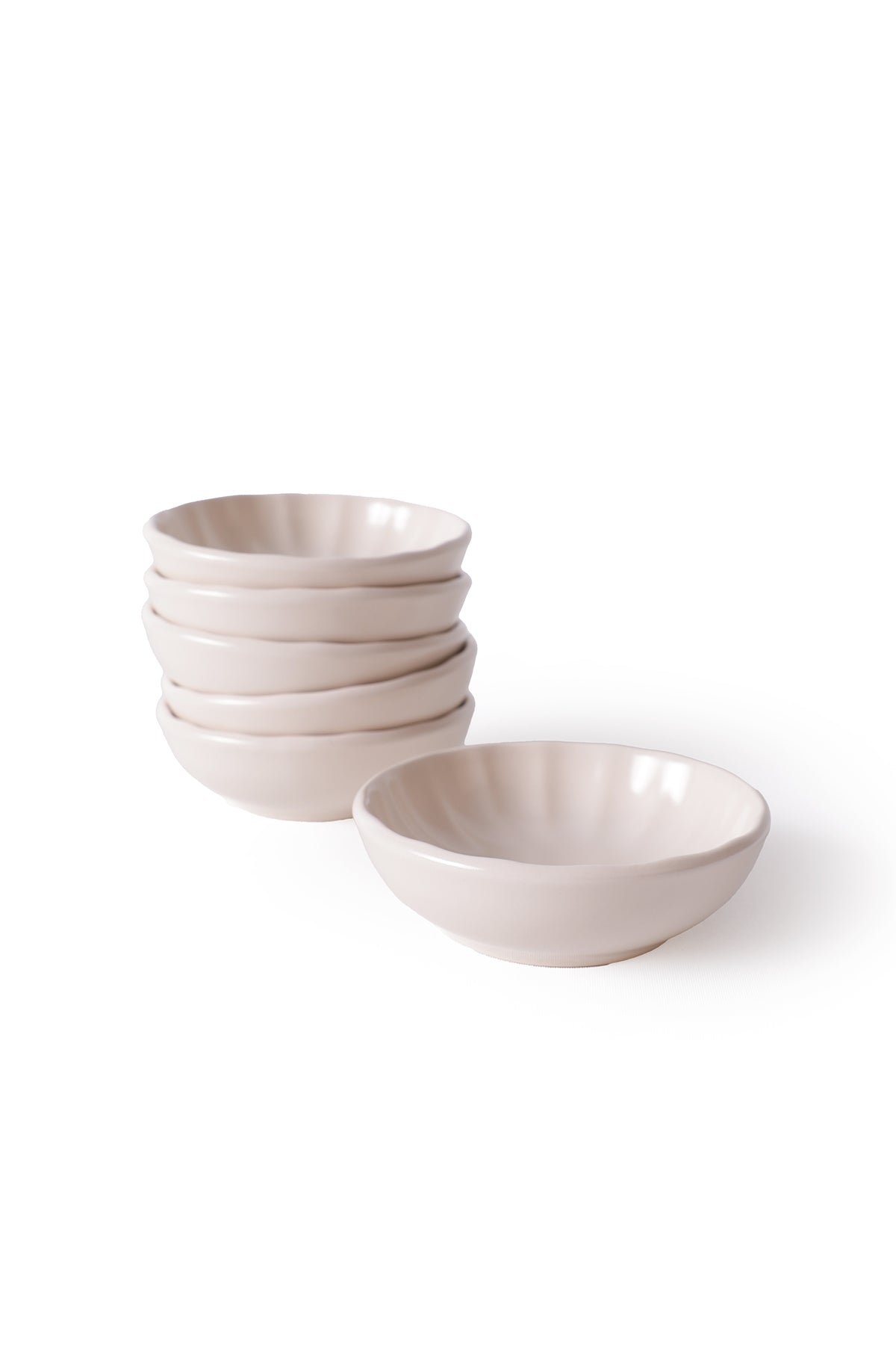 Matte Cream Sirius Snack Bowl 10 cm 6 Pieces