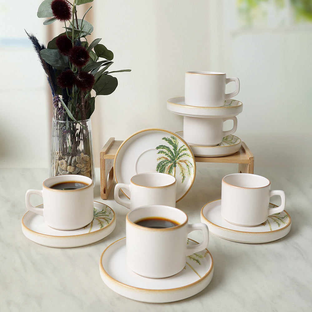 Bronze Palmiye Stackable Tea 6 Person Set