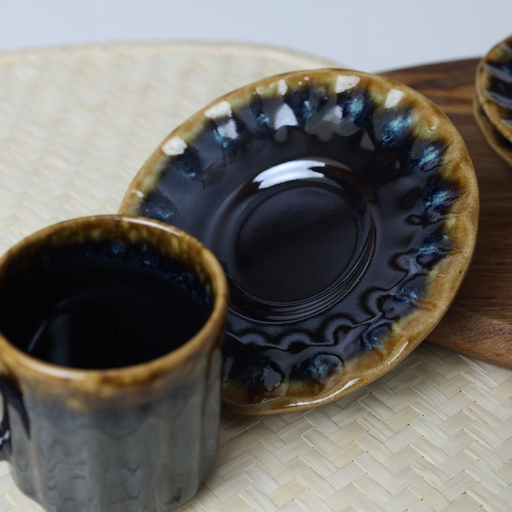 Shizen Black Sirius Coffee Set 12 Pieces 6 Person
