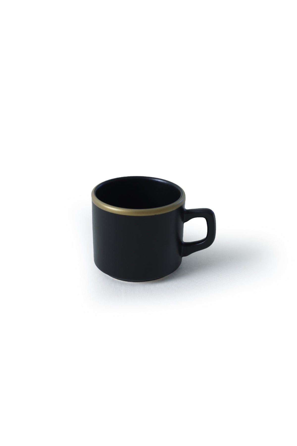 Matte Black Gold Mesh Stackable Tea Set, 8 Pieces, for 4 People