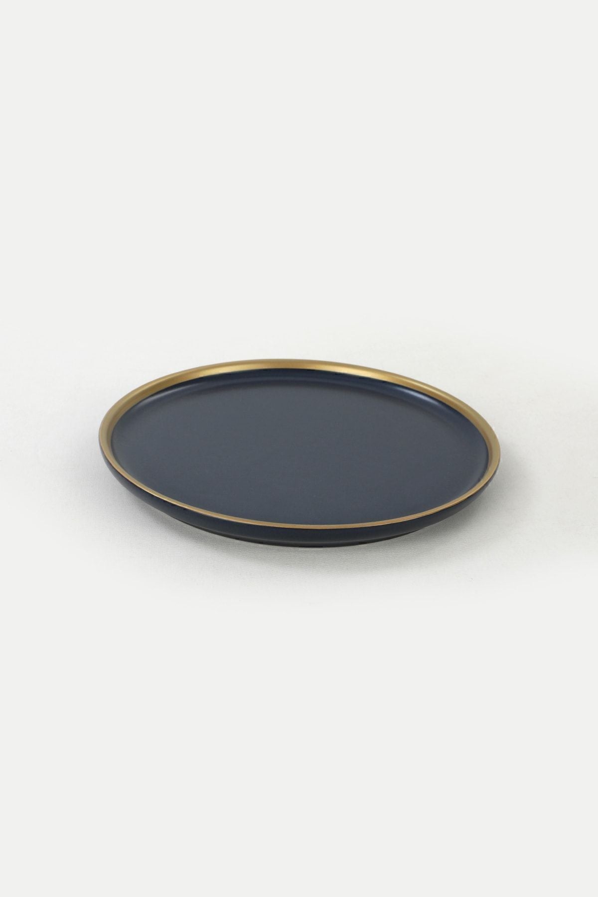 Nordic Gold Matte Navy Blue Cake Plate, 22 cm, 6 Pieces