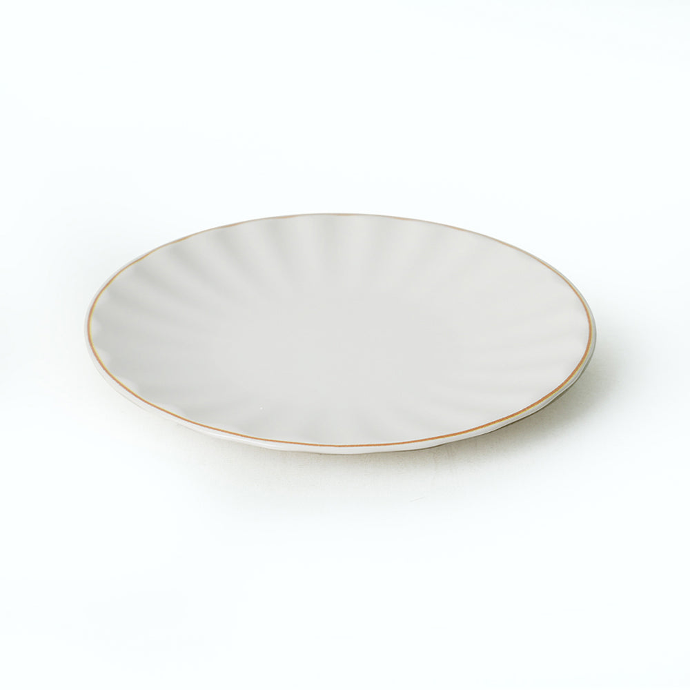 Matte Cream Gold File Sirius Dinner Set 24 Pieces for 6 People