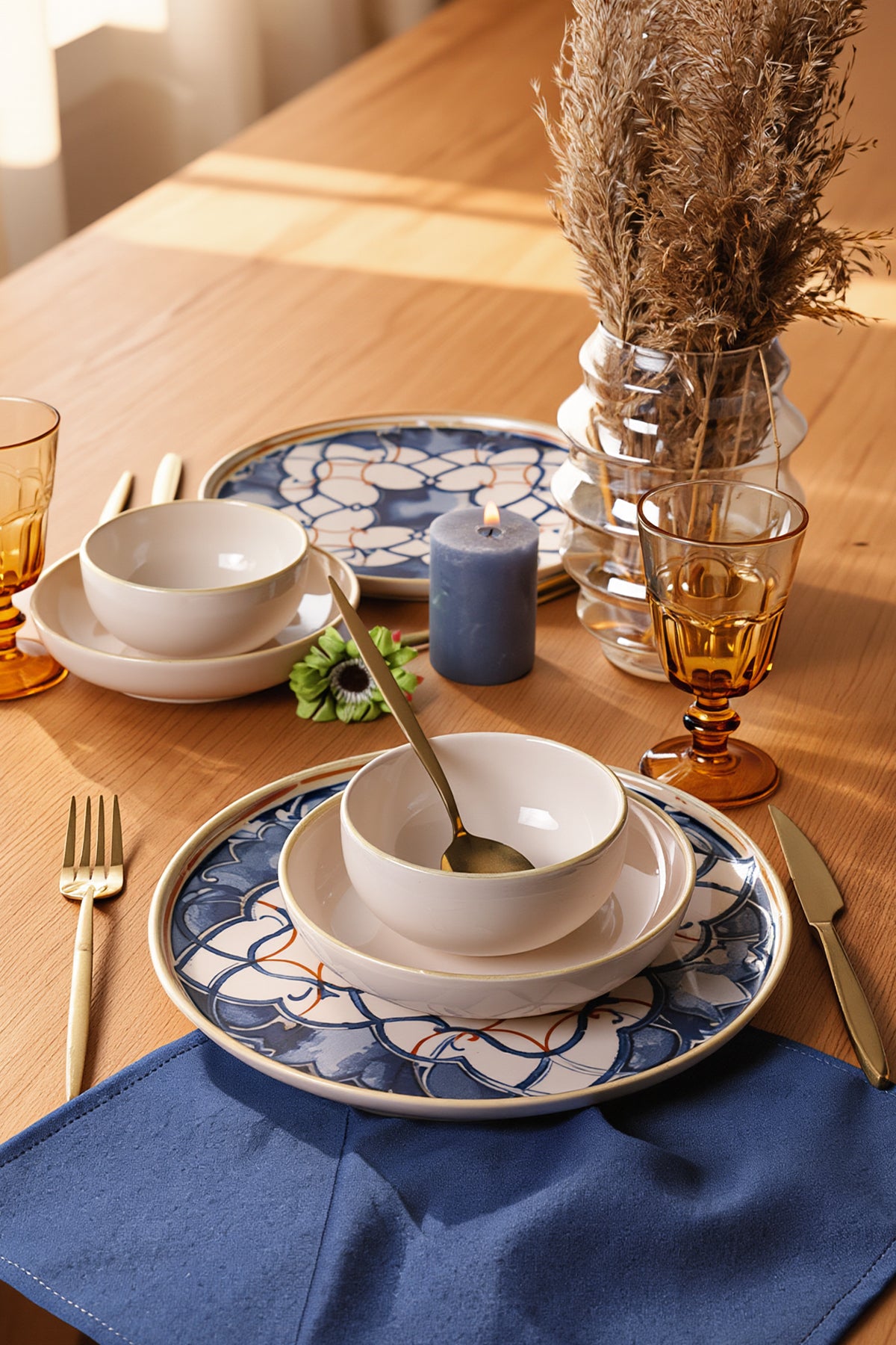 Wave Flow 6-Piece Dinner Set for 2 People