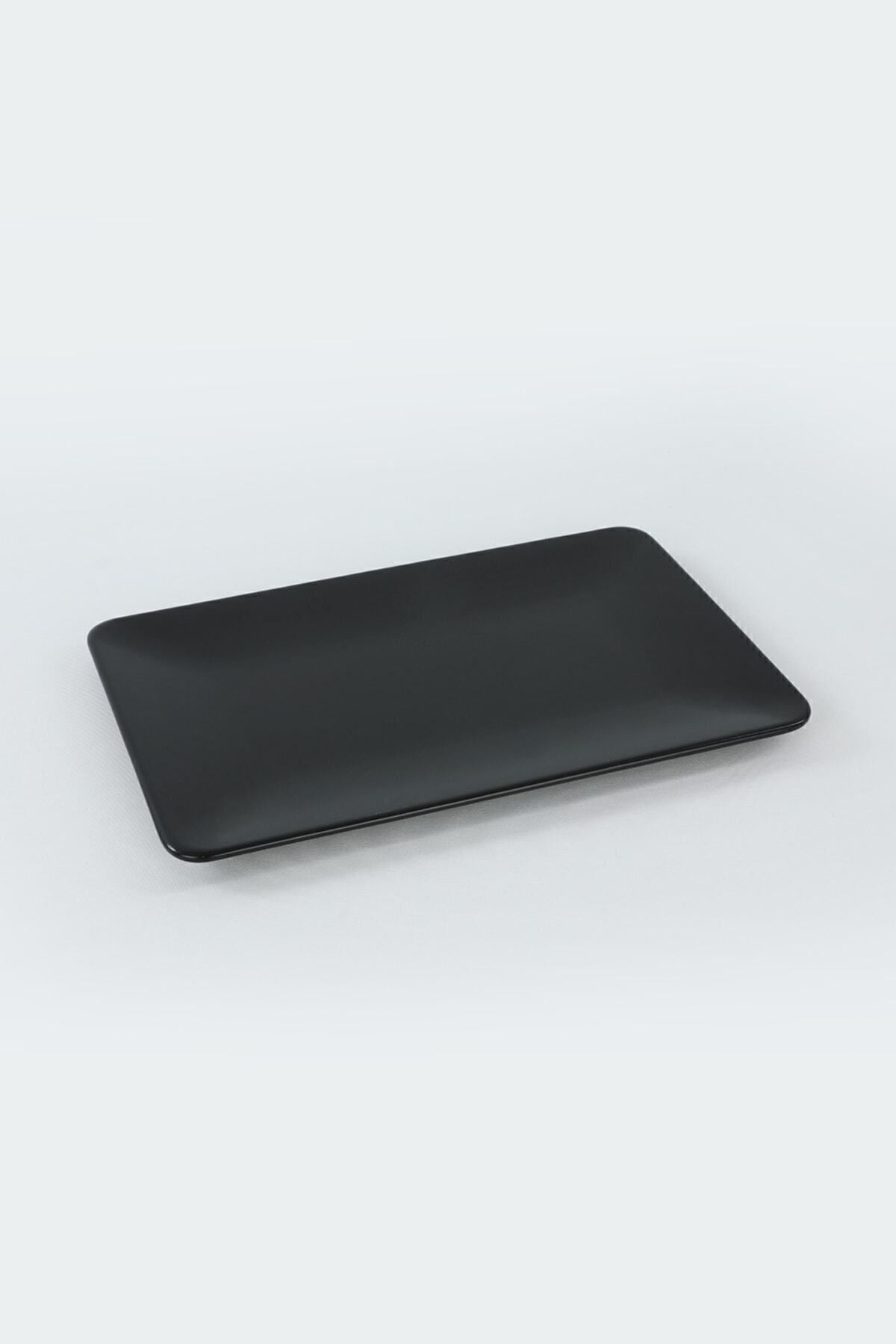 Siera Matte Black Boat-Shaped Plate, 31 cm, 2 Pieces