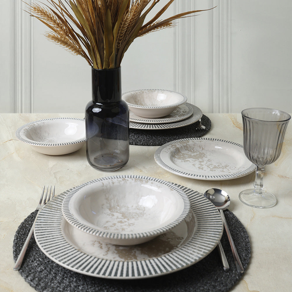 Deep Moon Assos Dinner Set 18 Pieces 6 Person