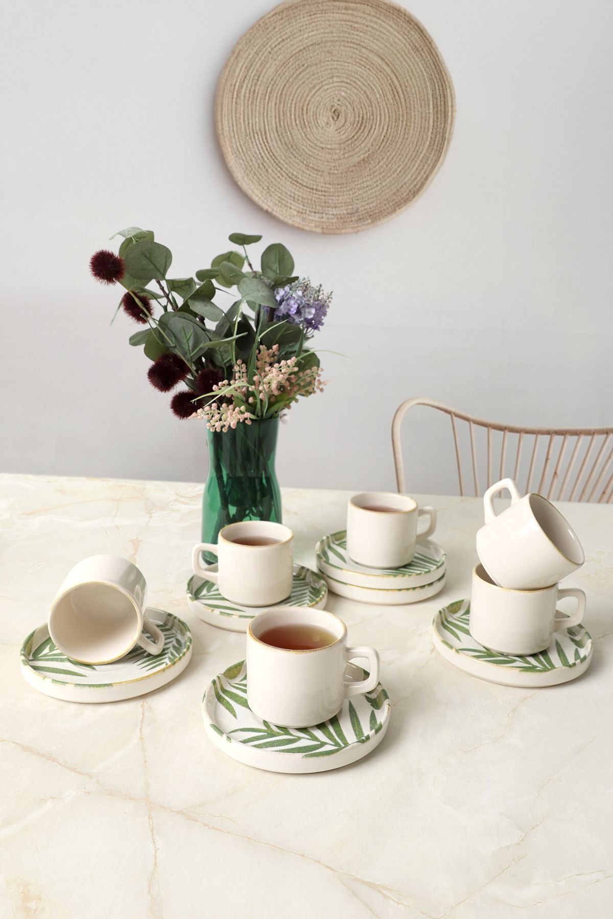 Forest Stackable Tea Set 12 Pieces for 6 People