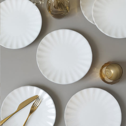 White Sirius Cake Plate 22 Cm 6 Pieces