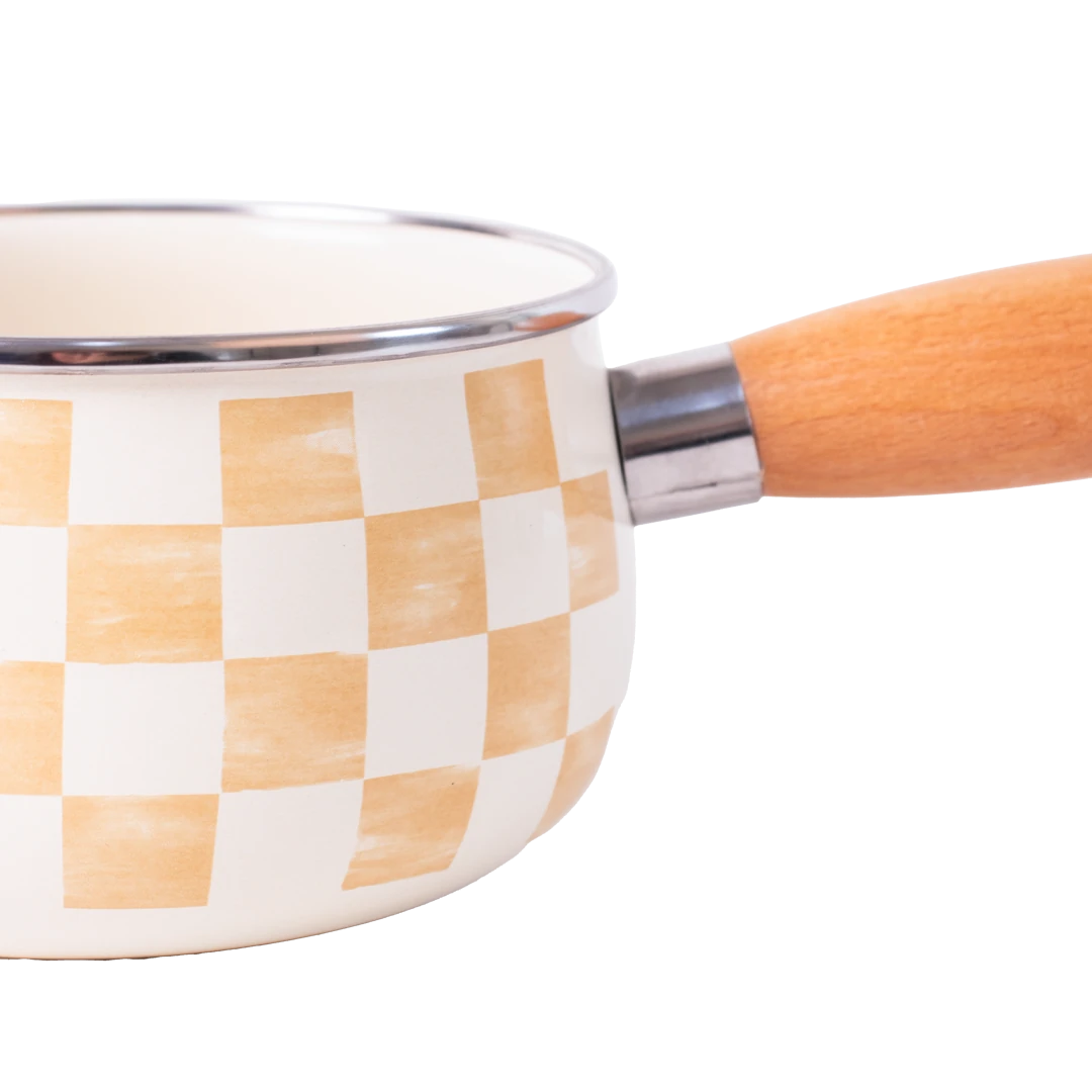 Beige Enameled Pan 16cm (1.3 Liter)