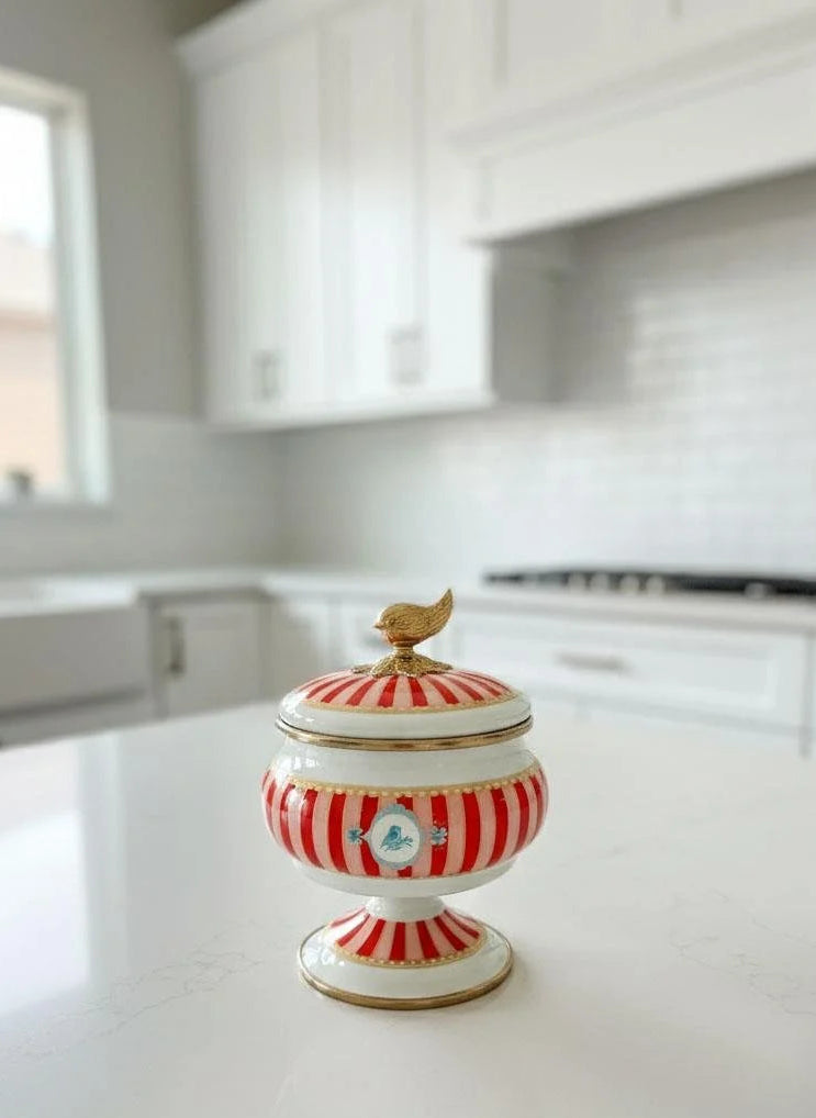 Bellissima Enamel Footed Sugar Bowl