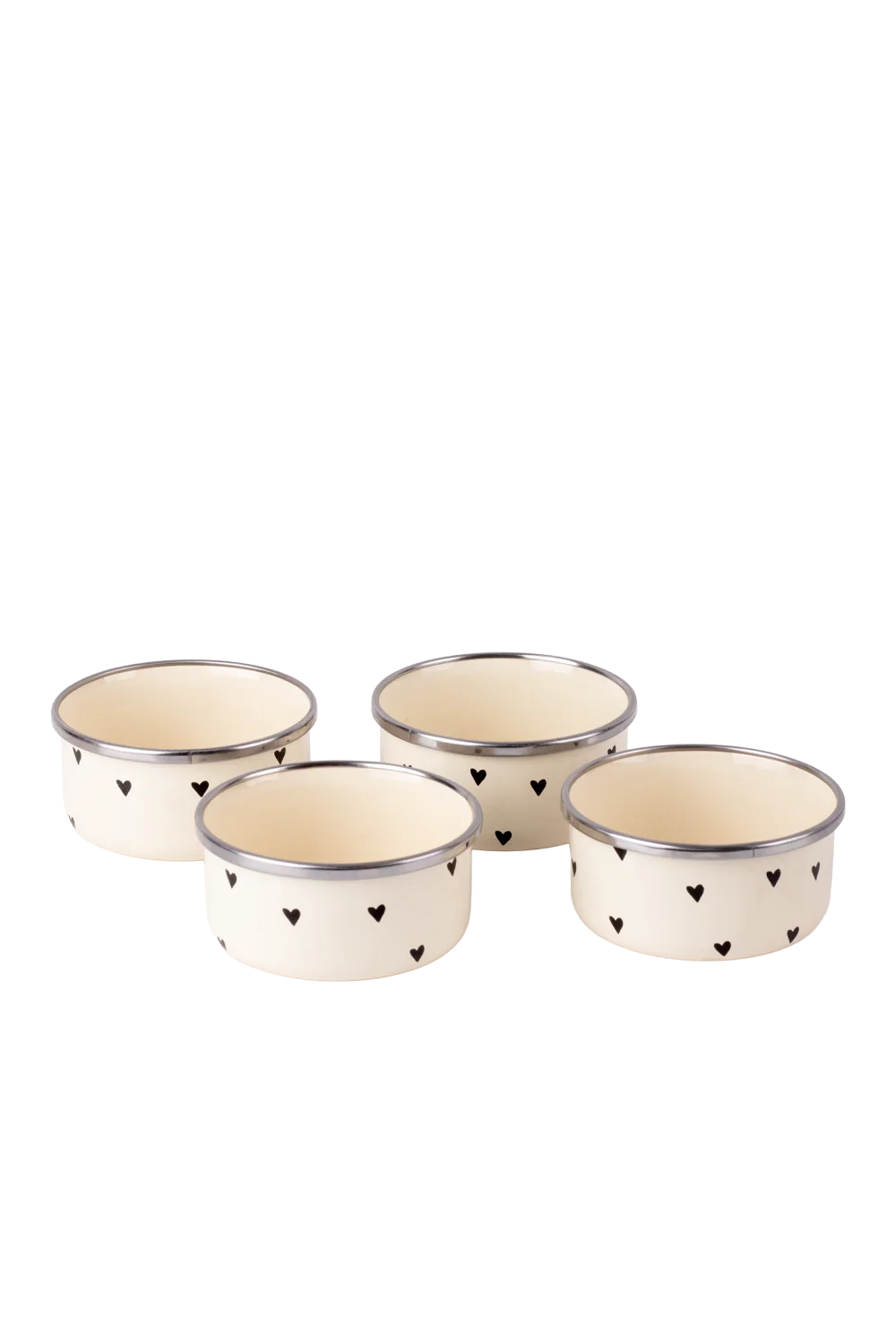 Black Cupid Enamel 4 Piece Bowl Set