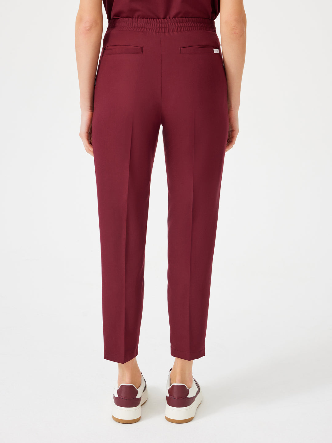 Cosa Citius Women's Pleated Trousers - Burgundy