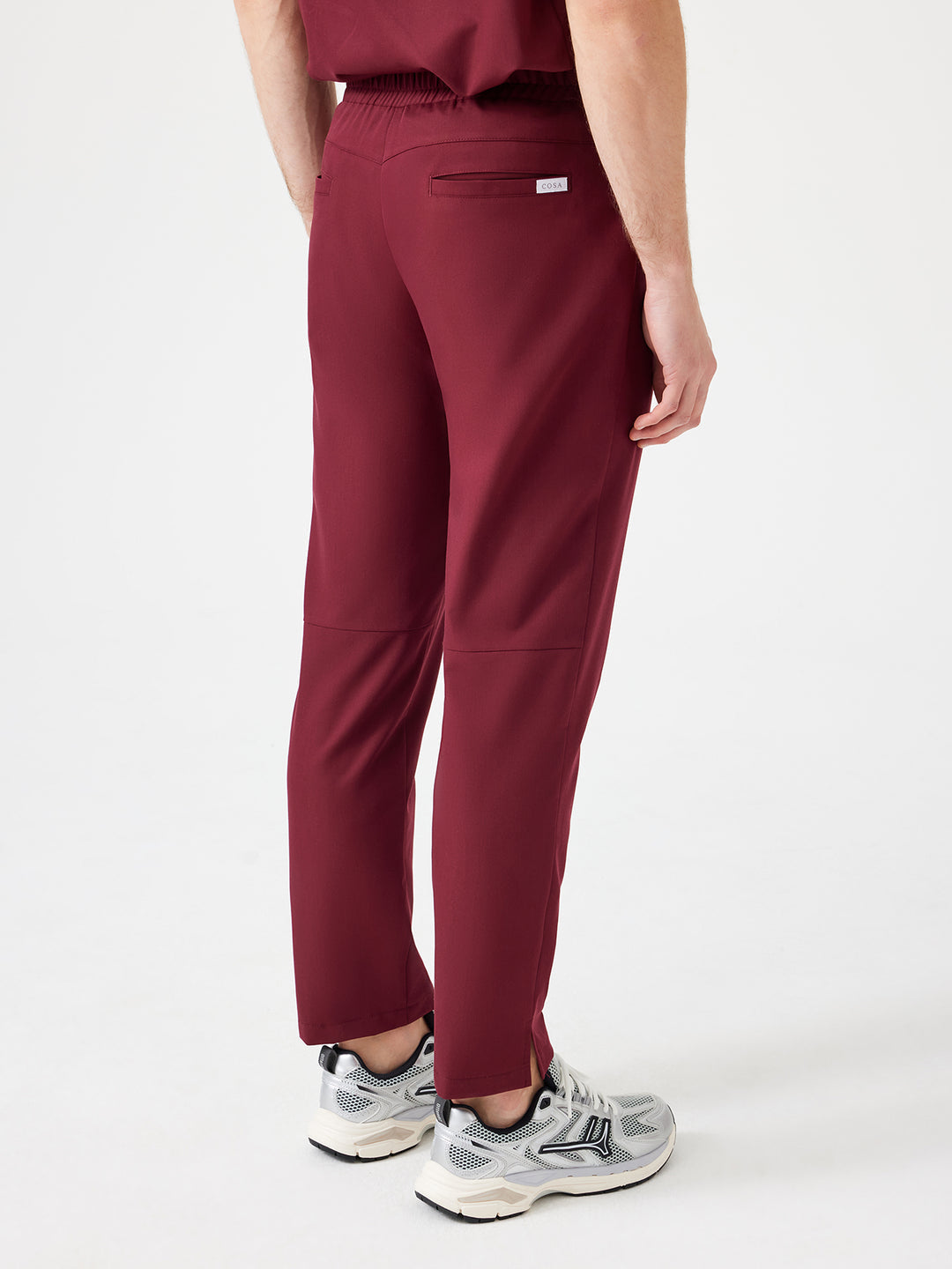 Cosa Altius Men's Straight Fit Trousers - Burgundy