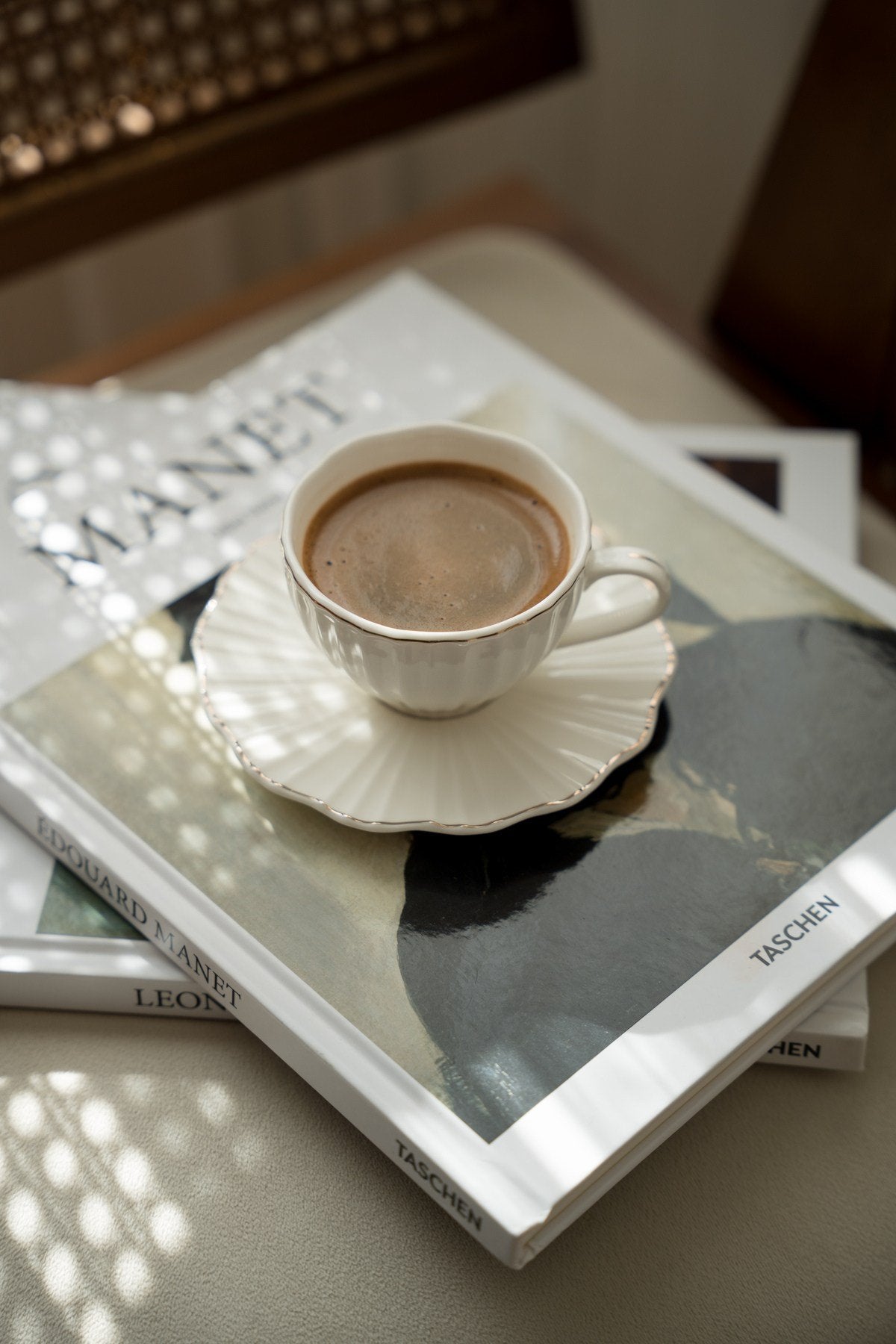 Como Porcelain Coffee Cup Set – 4 Piece 2 Person Set