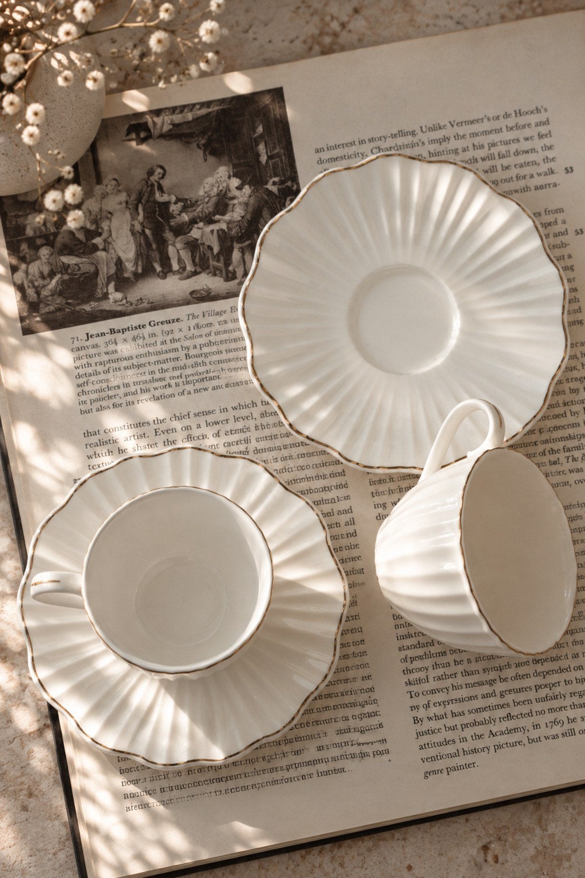 Como Porcelain Coffee Cup Set – 4 Piece 2 Person Set