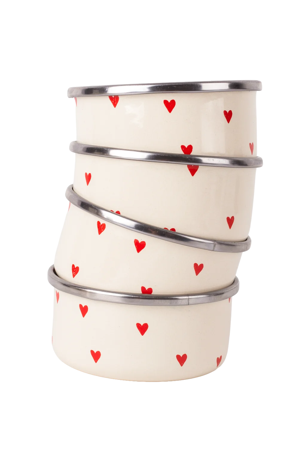 Cupid Enamel 4 Piece Bowl Set