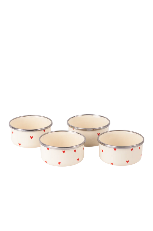 Cupid Enamel 4 Piece Bowl Set