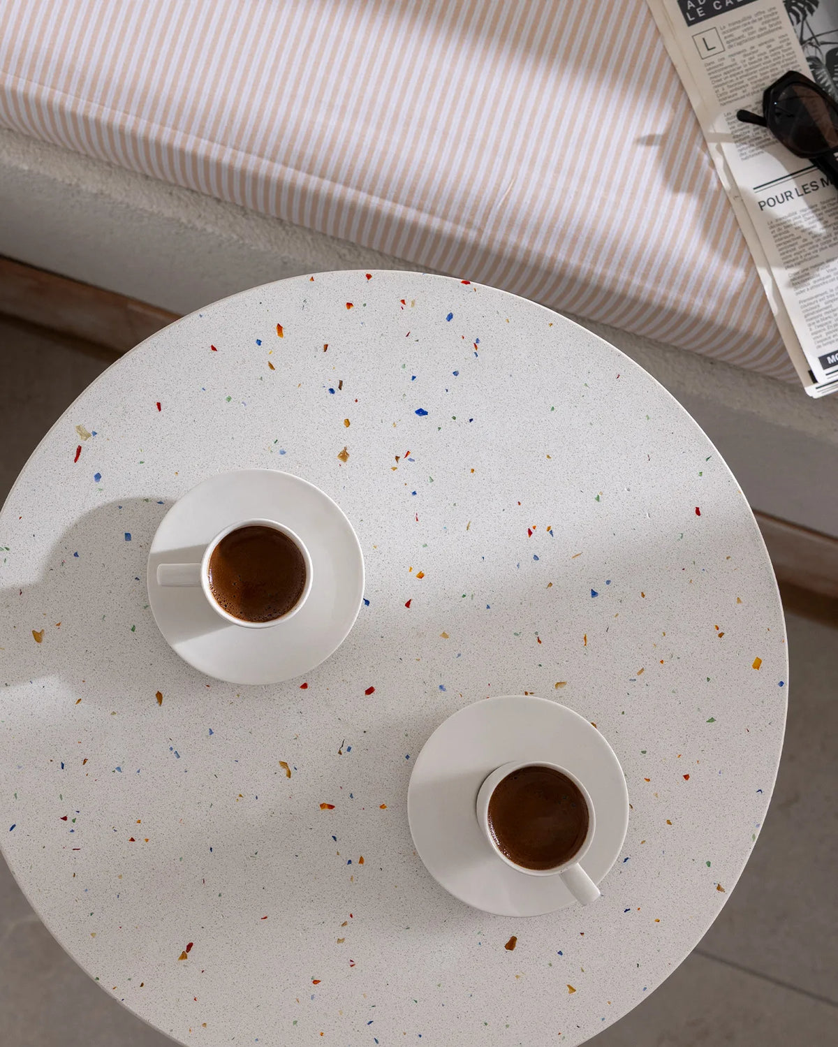 Rain Porcelain Coffee Cup 6 Person Set – White
