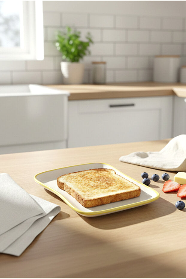 Elly Lemon 1  Piece Toast Plate