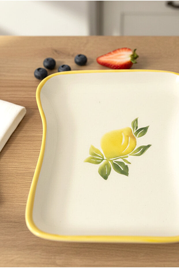 Elly Lemon 1  Piece Toast Plate