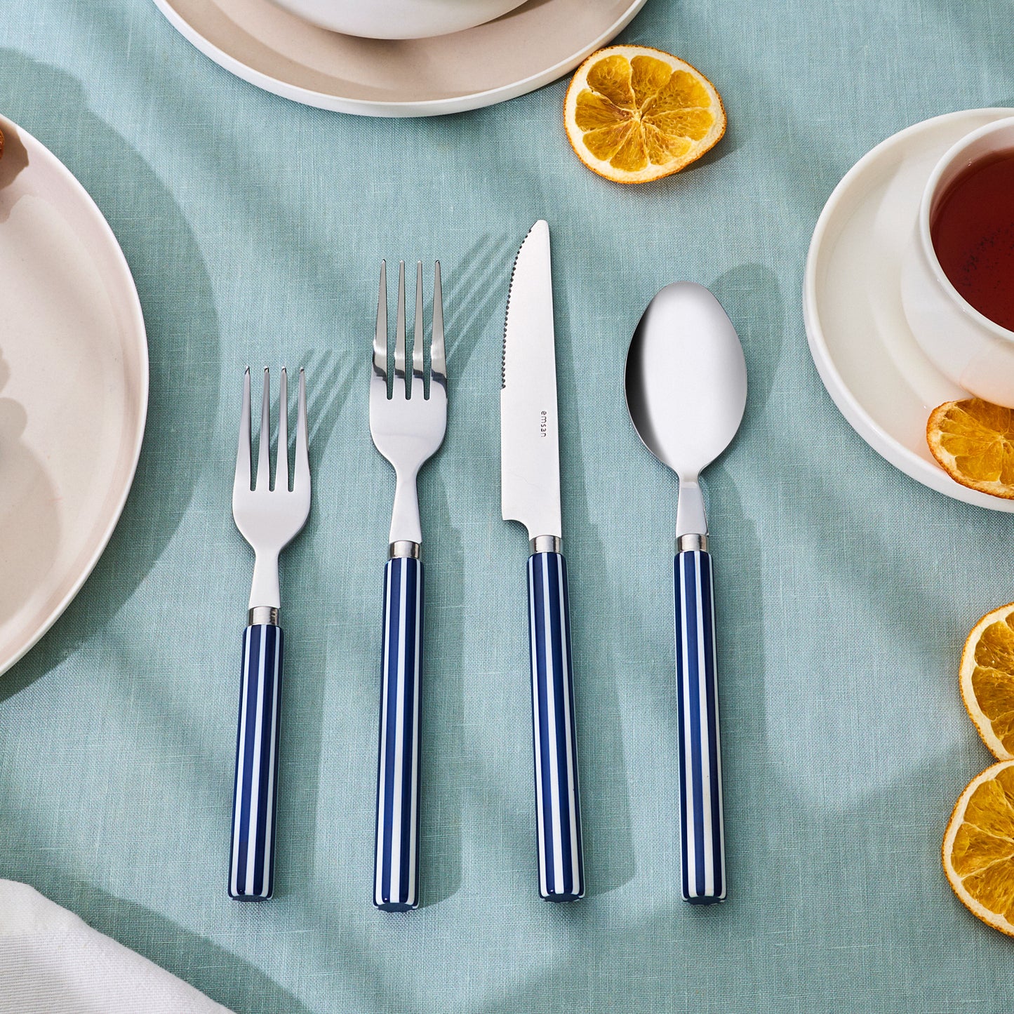 Emsan Akide 24-Piece 6-Person Cutlery Set - Navy Blue