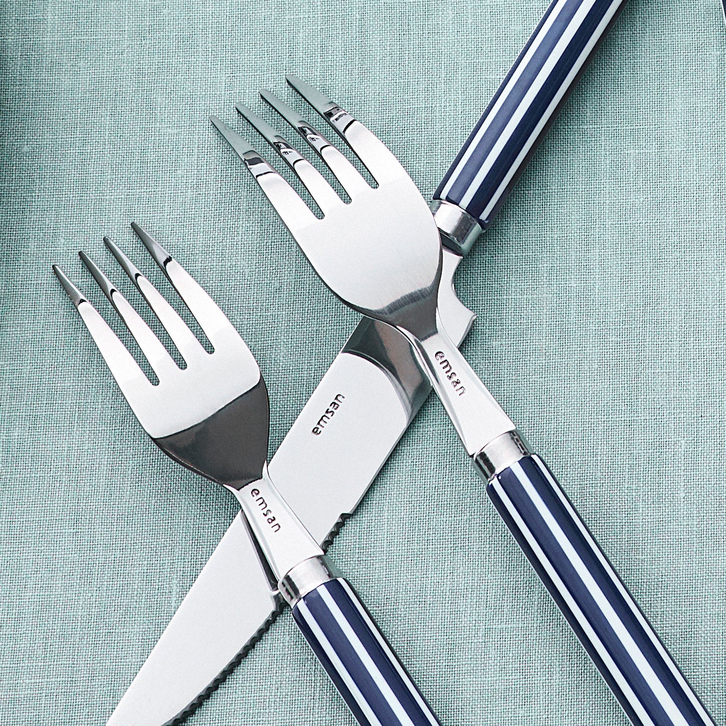 Emsan Akide 24-Piece 6-Person Cutlery Set - Navy Blue