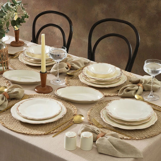 Emsan Antique 36 Piece Dinner Set for 8 People