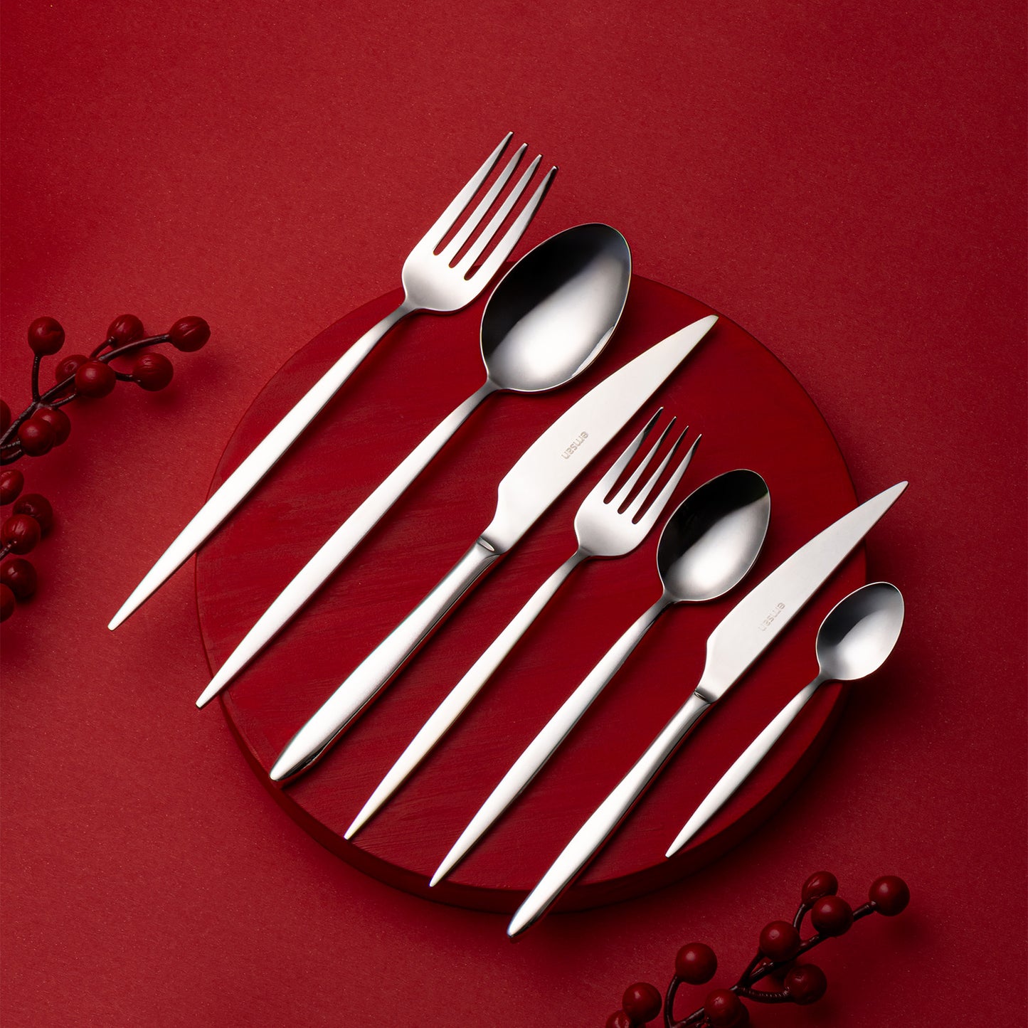Emsan Artun 84-Piece 12-Person Cutlery Set