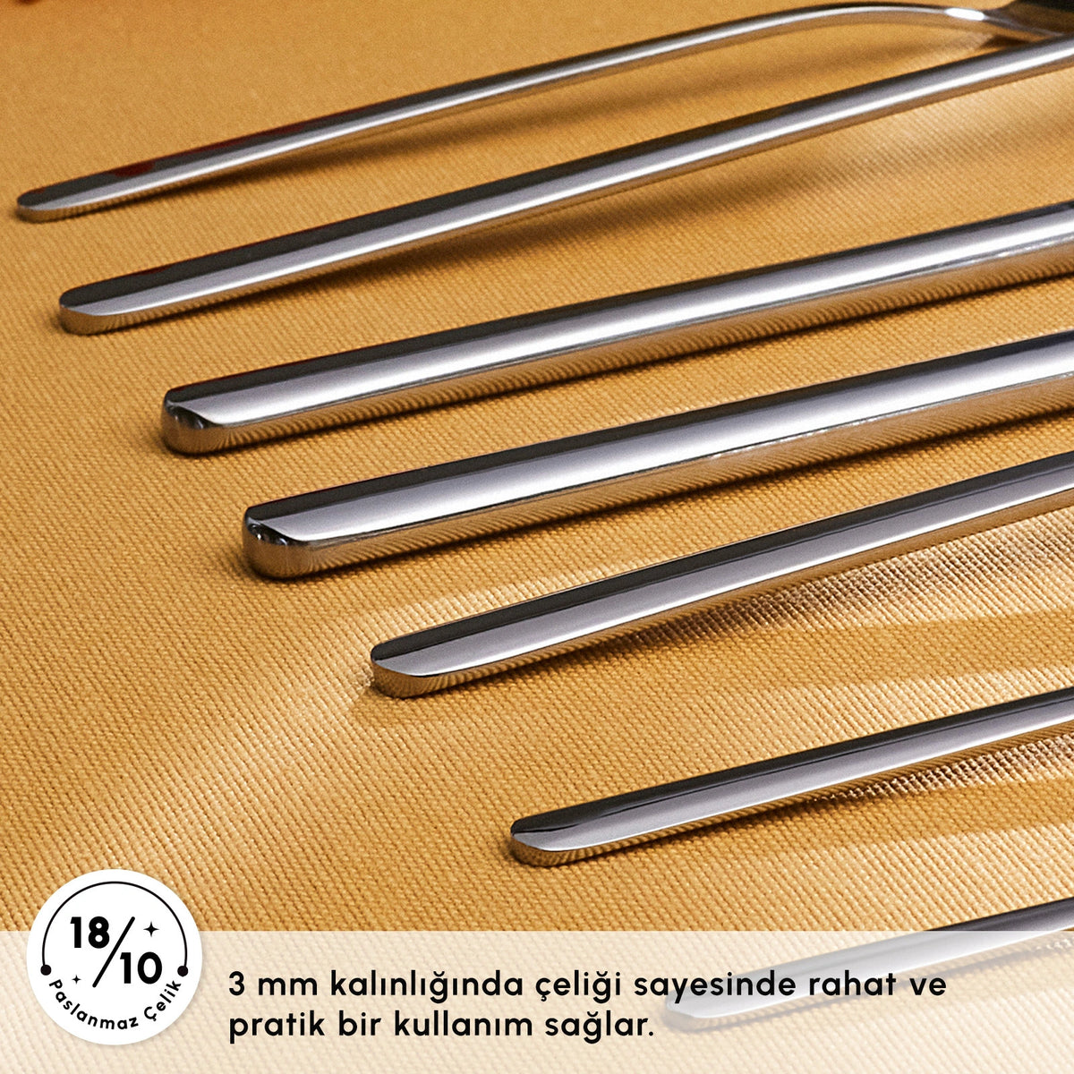 Emsan Boreas Platinum 12-Person 84-Piece Cutlery Set