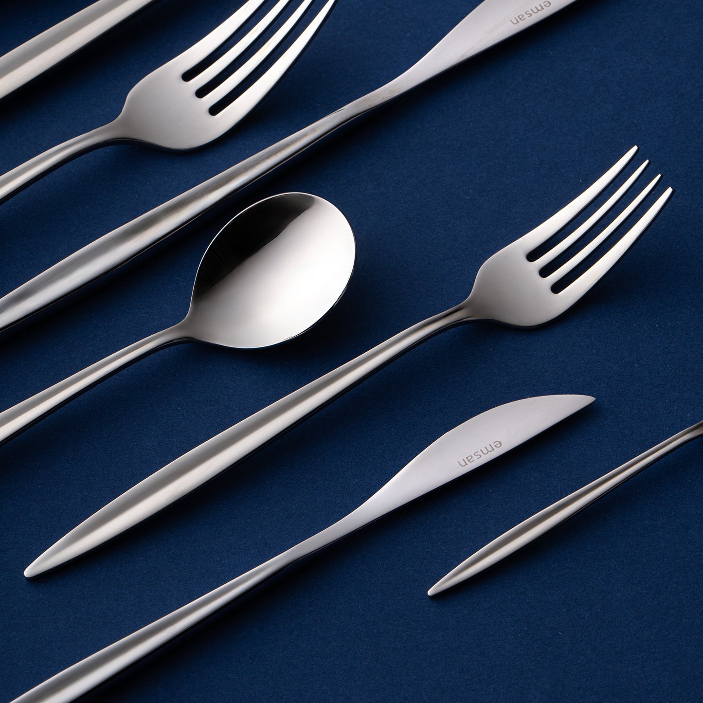 Emsan Nova 84-Piece 12-Person Cutlery Set