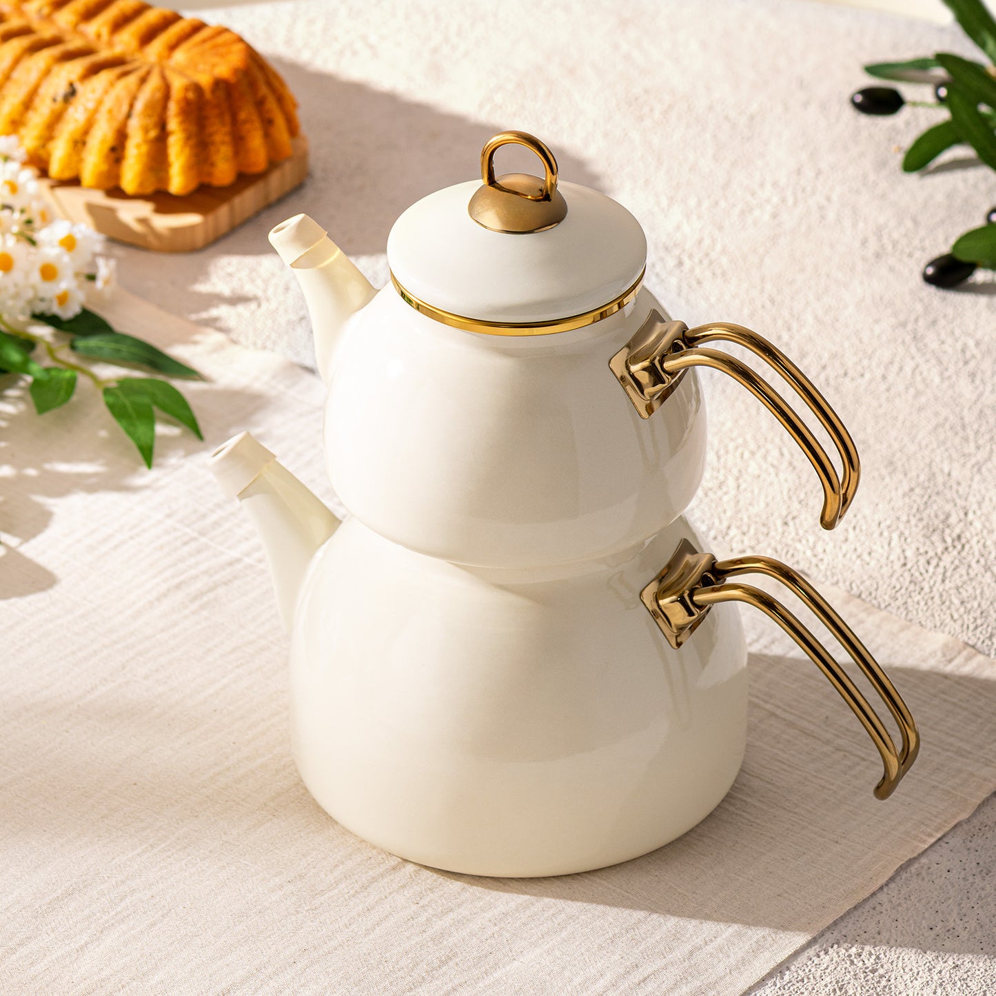 Emsan Retro Enamel Teapot Set 1.1 lt - 2.3 lt