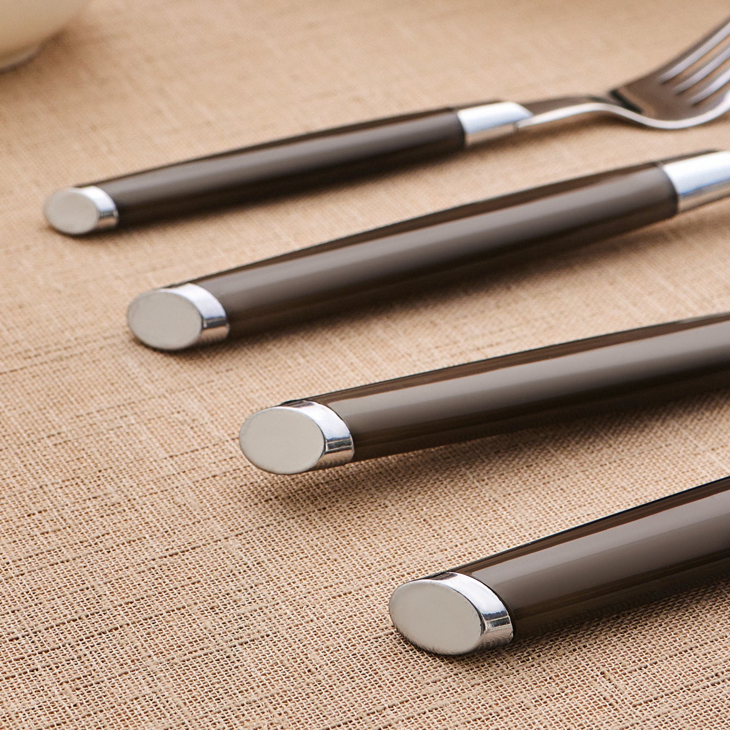 Emsan Smoke 24-Piece 6-Person Cutlery Set - Grey