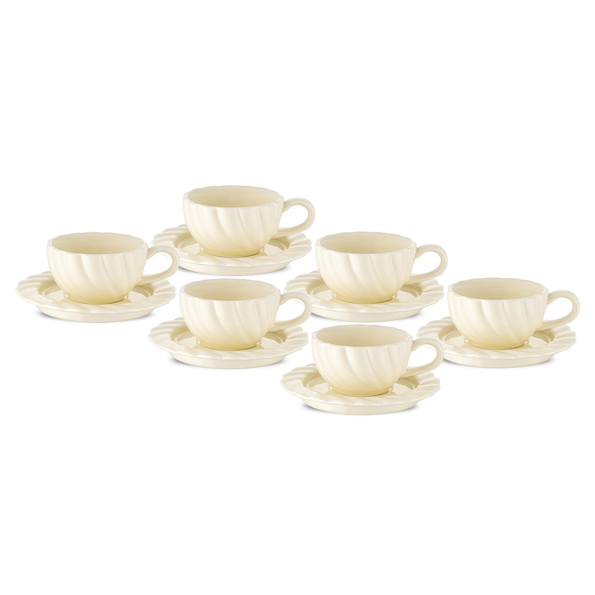 Emsan Sunshine Coffee Cup Set – 6 Person, 12 Piece