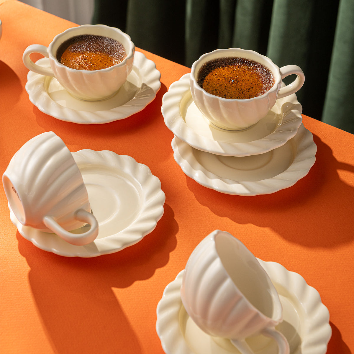 Emsan Sunshine Coffee Cup Set – 6 Person, 12 Piece