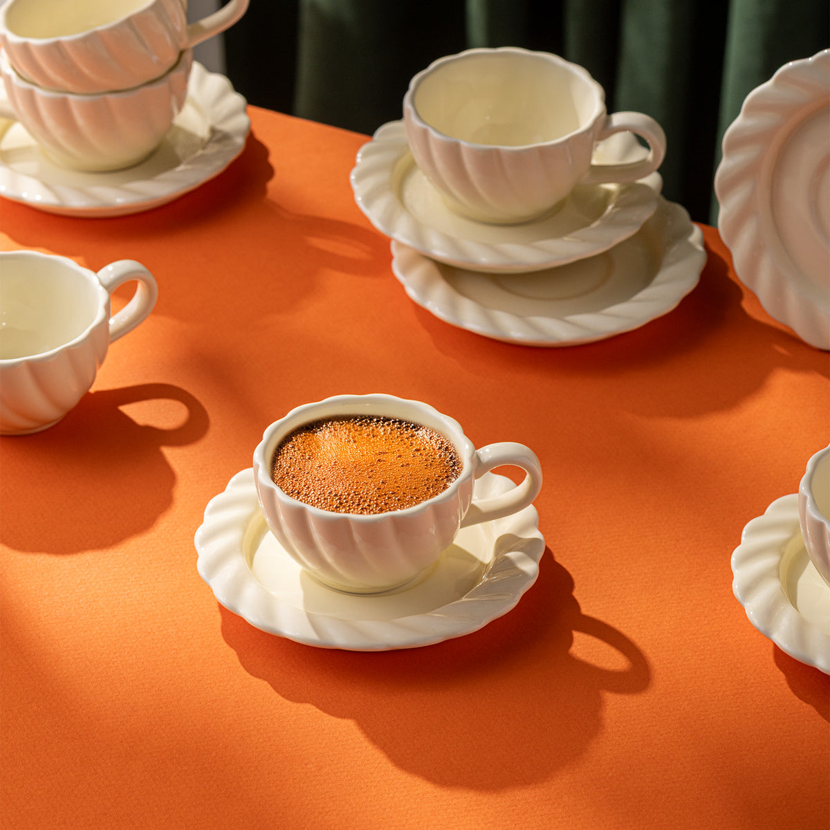 Emsan Sunshine Coffee Cup Set – 6 Person, 12 Piece