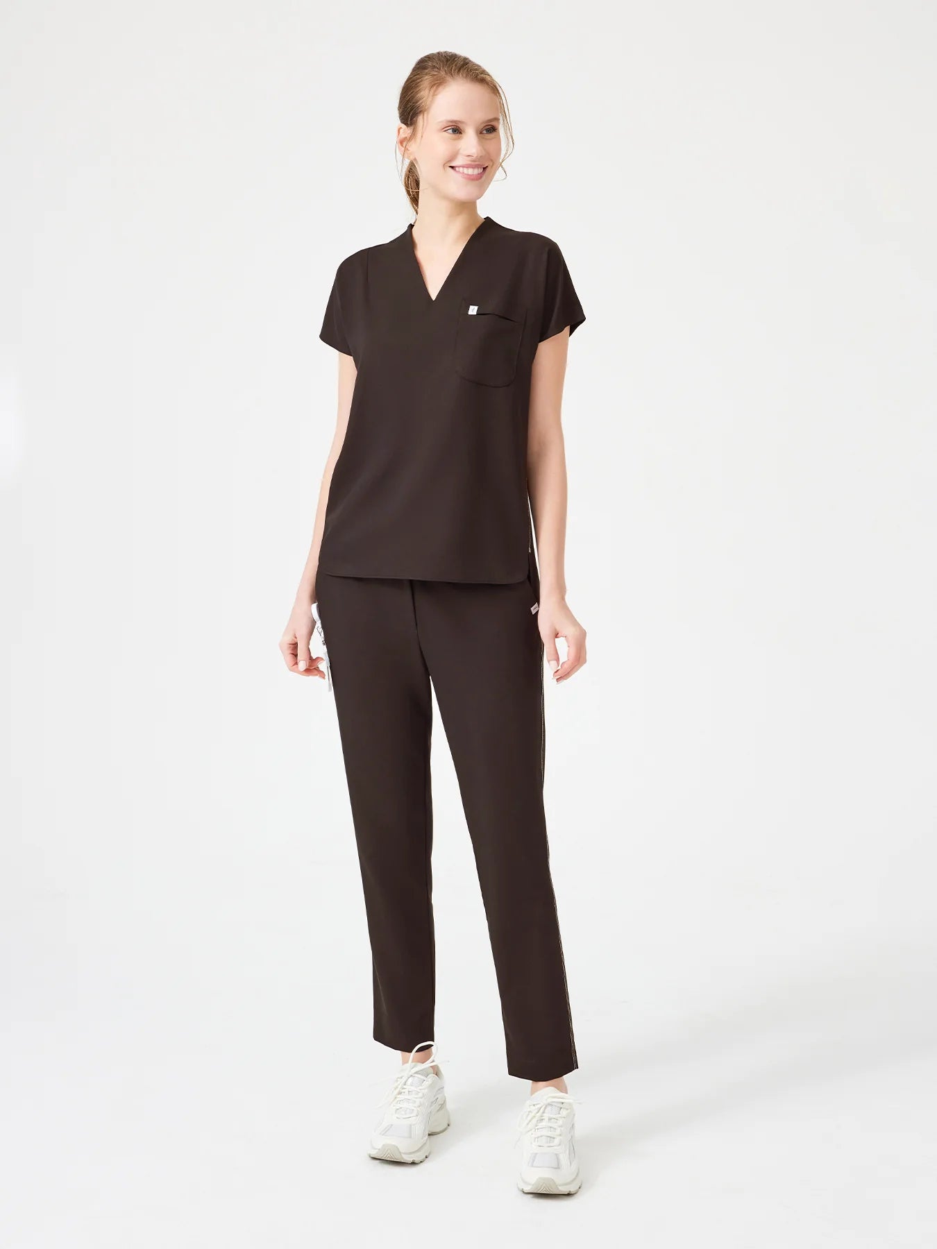 Cosa Fortius® Women's V-Neck Top - Brown