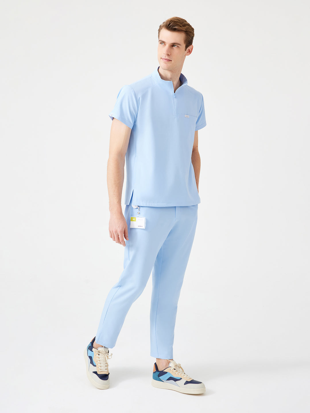 Cosa Altius Men's Straight Fit Trousers - Ice Blue