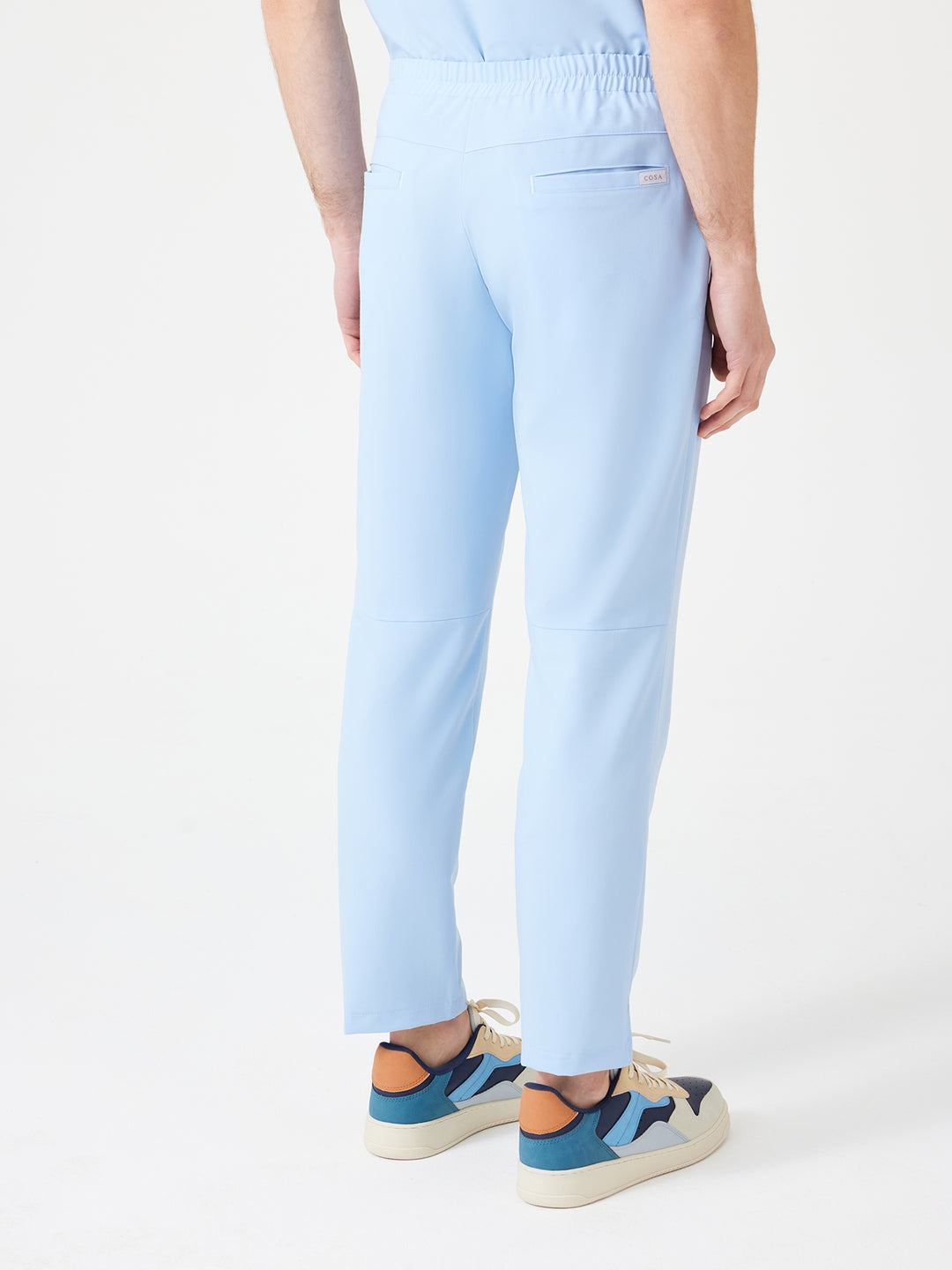 Cosa Altius Men's Straight Fit Trousers - Ice Blue