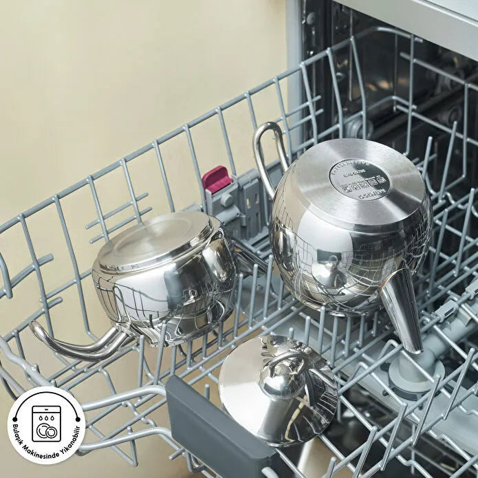 Adelya Induction Base Mini Size Metal Teapot Set