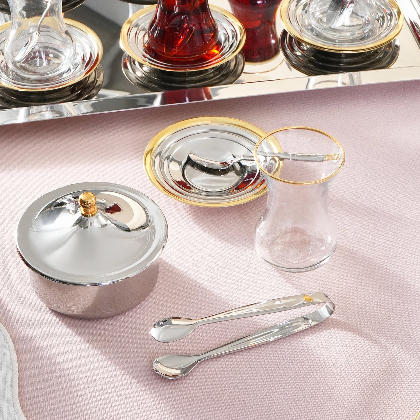 Alba Gold 40 Piece Tea Set