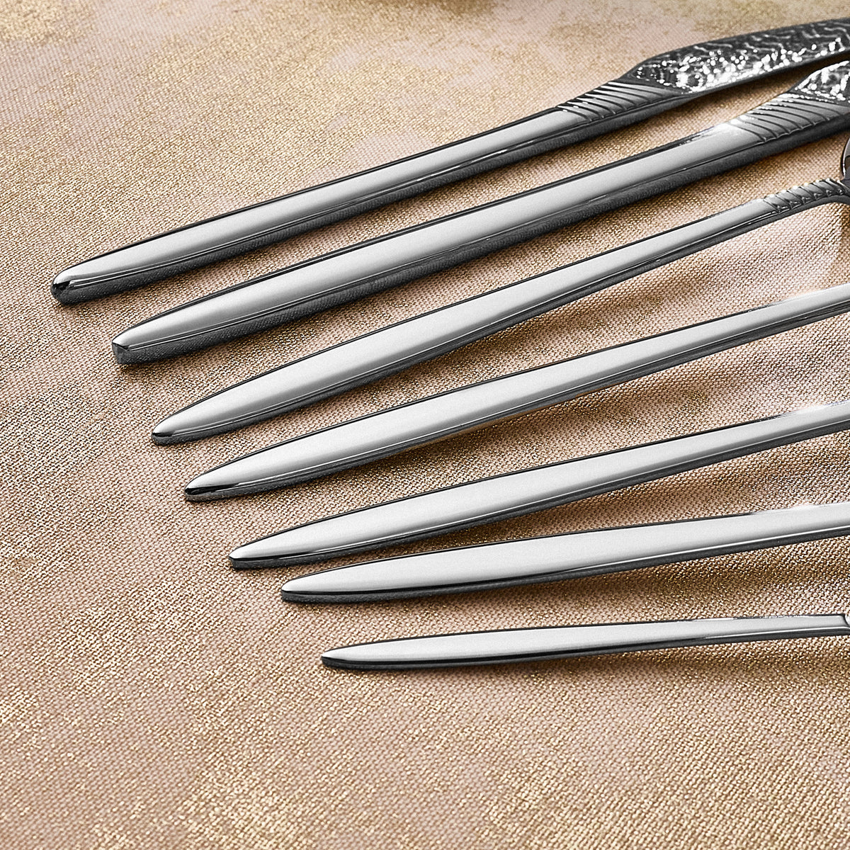 Karaca Cleopatra Premium 84-Piece 12-Person Cutlery Set Platin