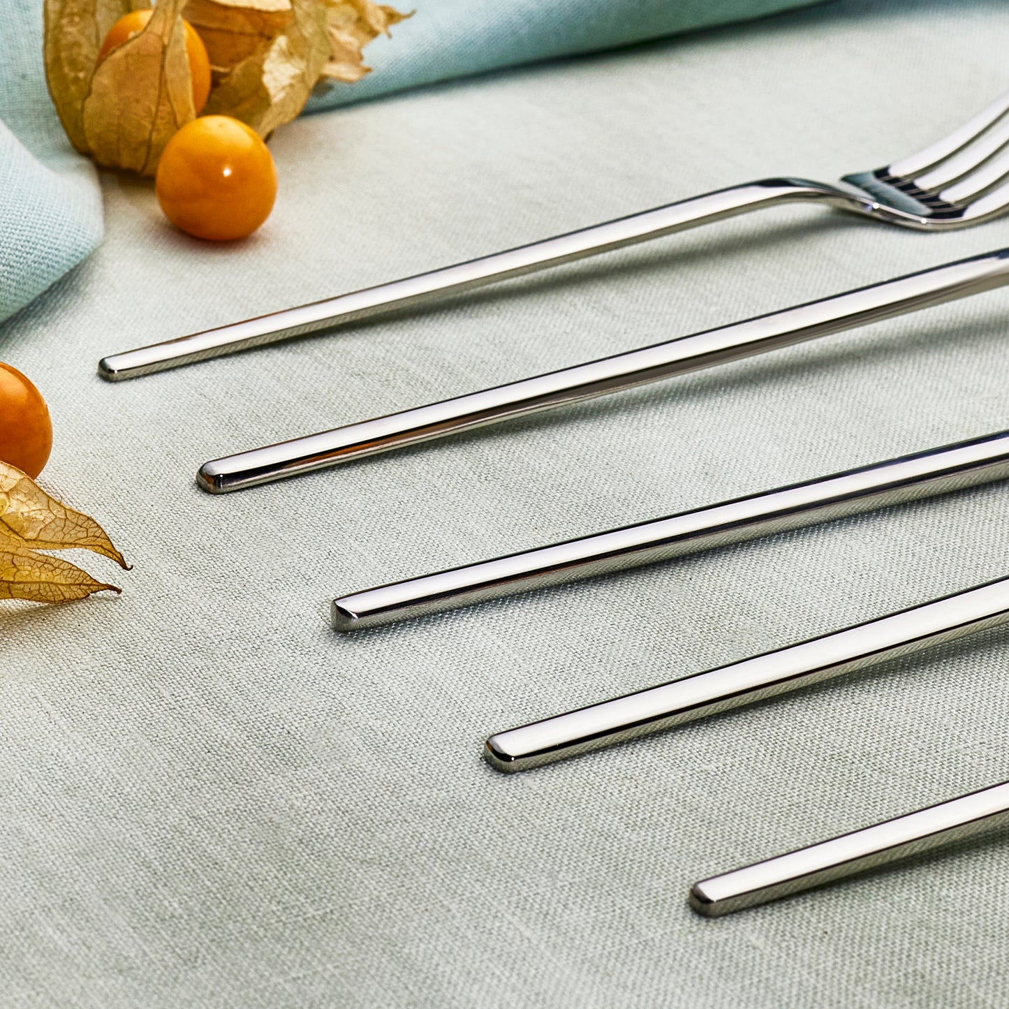 Karaca Deniz 30-Piece 6-Person Cutlery Set in Box - Platinum