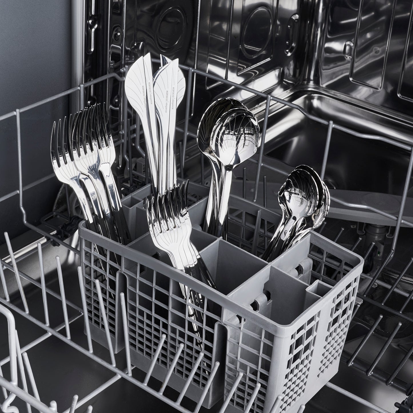 Karaca Deniz 30-Piece 6-Person Cutlery Set in Box - Platinum