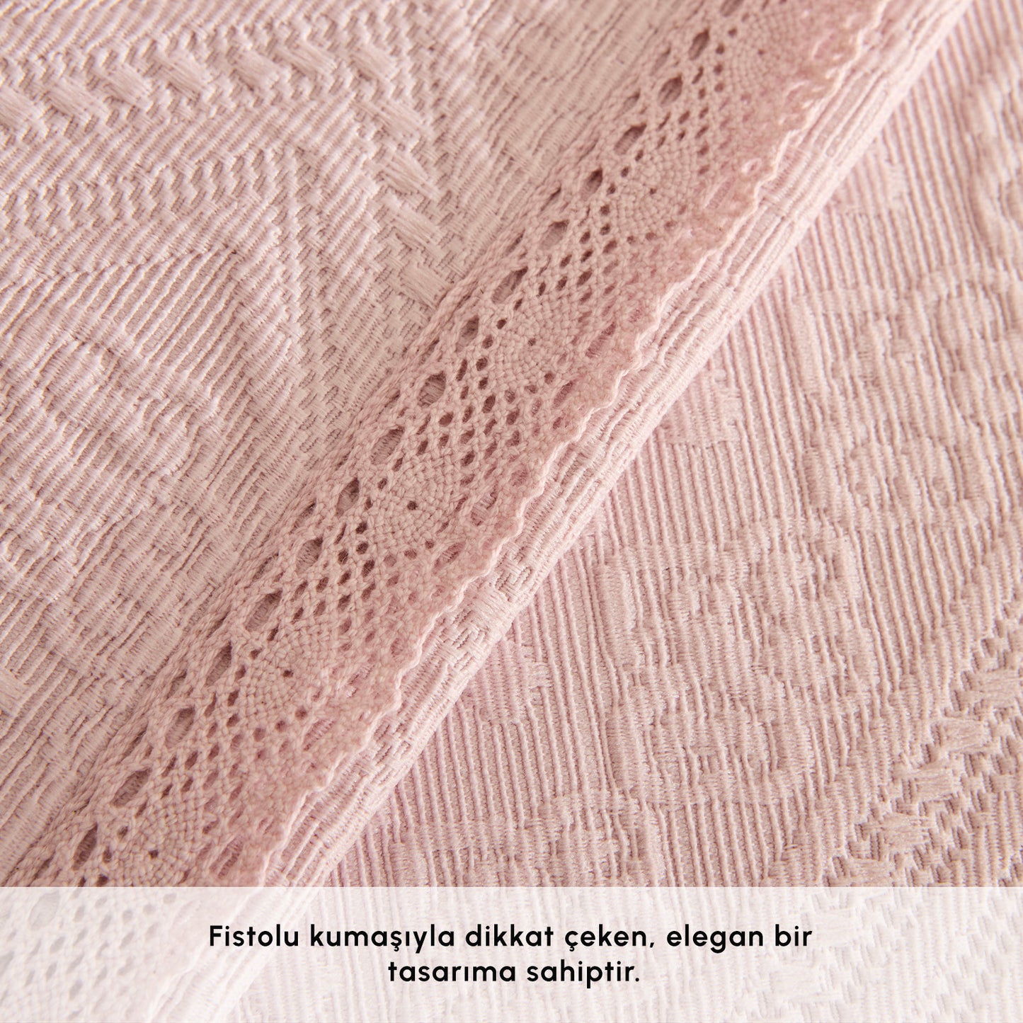 Adelia Fistolu Double Bedspread Set Powder Pink