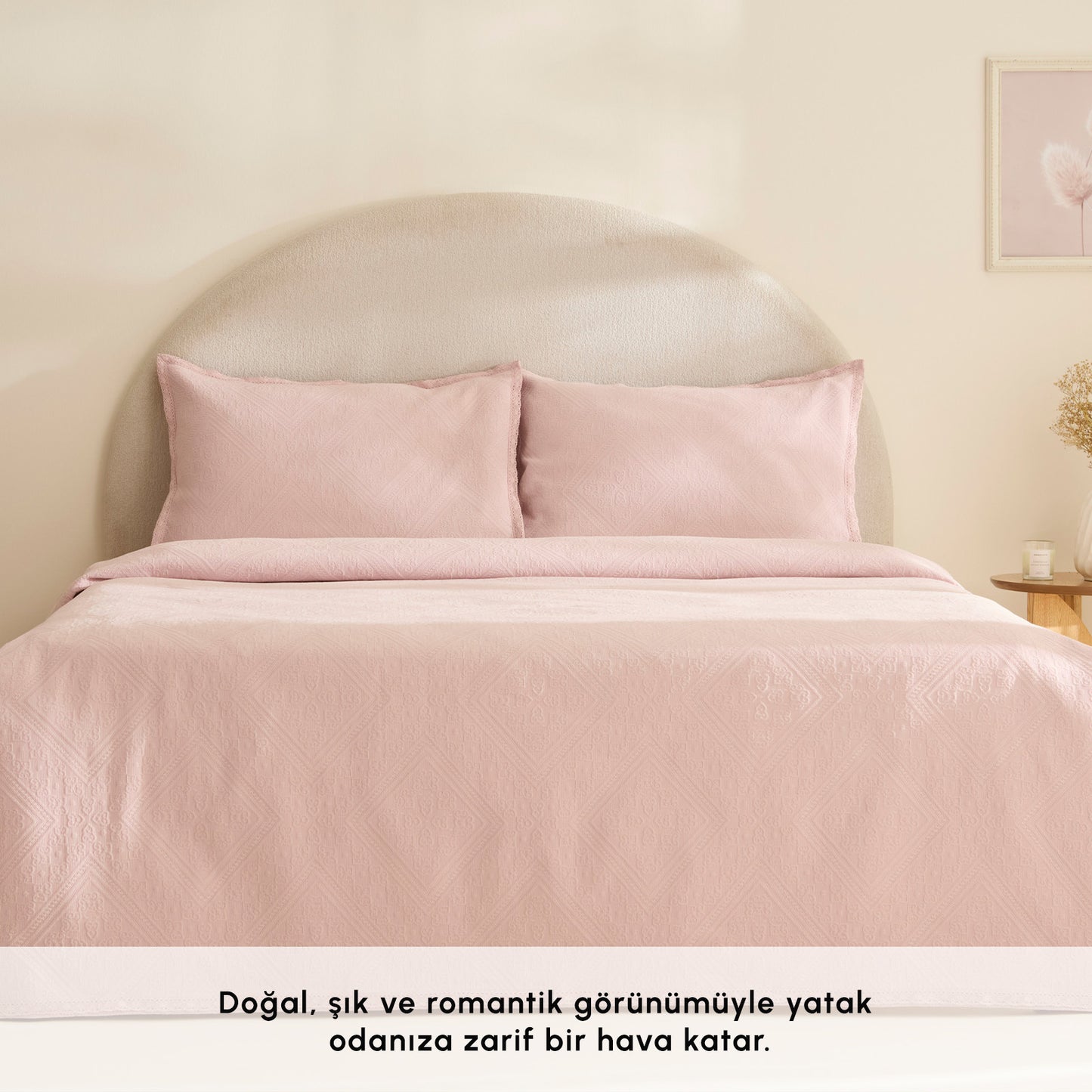 Adelia Fistolu Double Bedspread Set Powder Pink