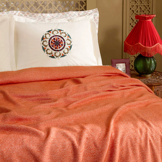 Andalisa 100% Cotton Embroidered Double Nish Set Burgundy