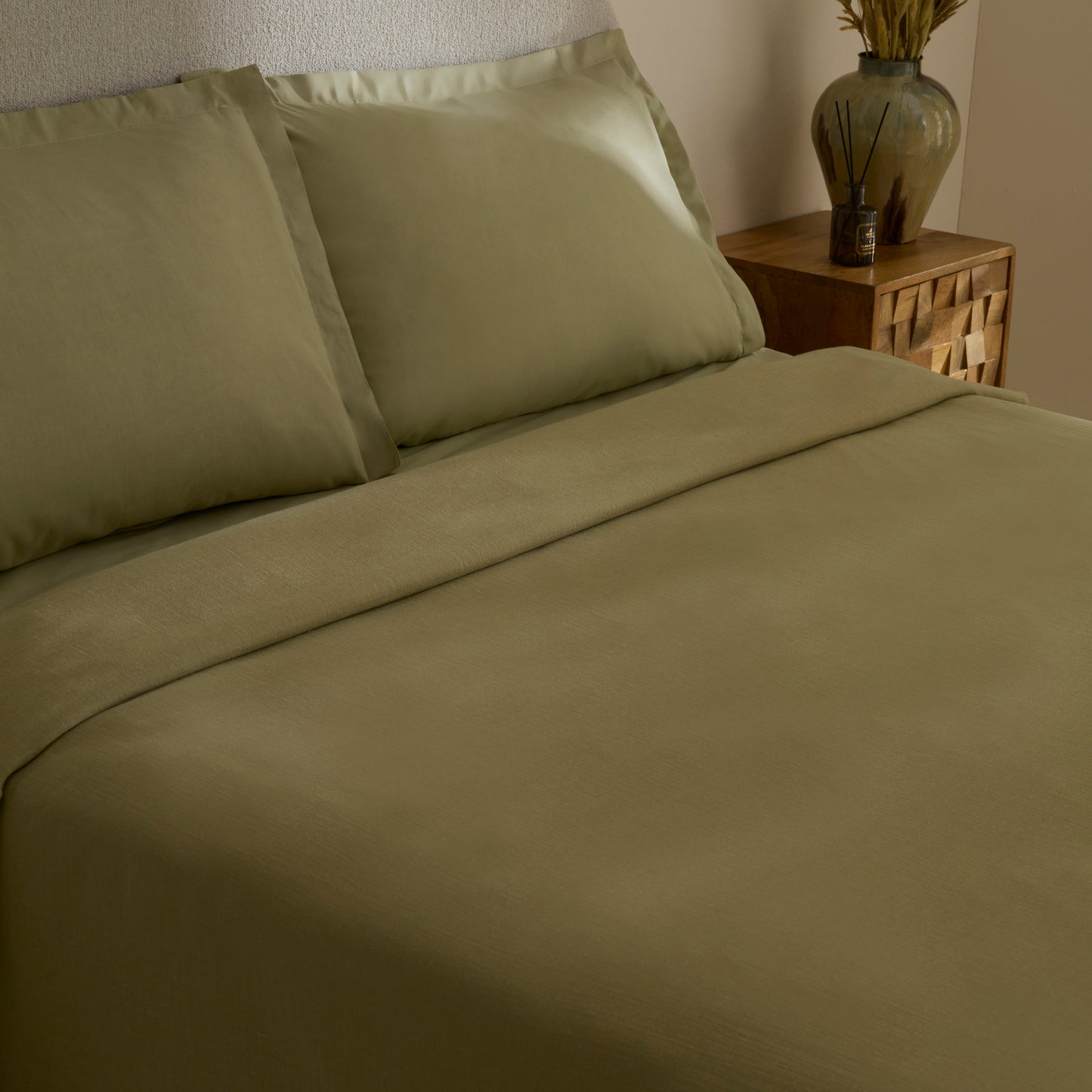 Farel Muslin 100% Cotton Double Bedspread, Sage
