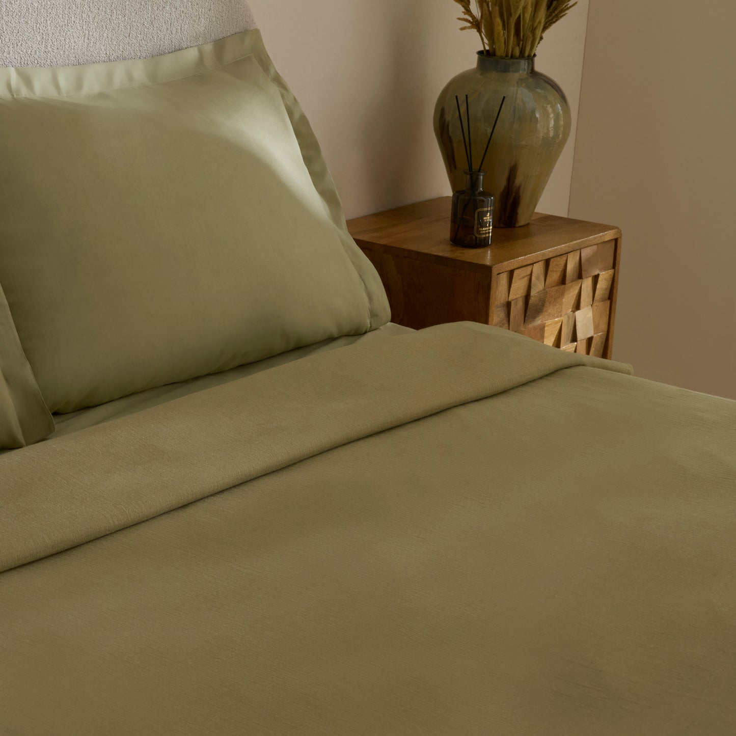 Farel Muslin 100% Cotton Double Bedspread, Sage