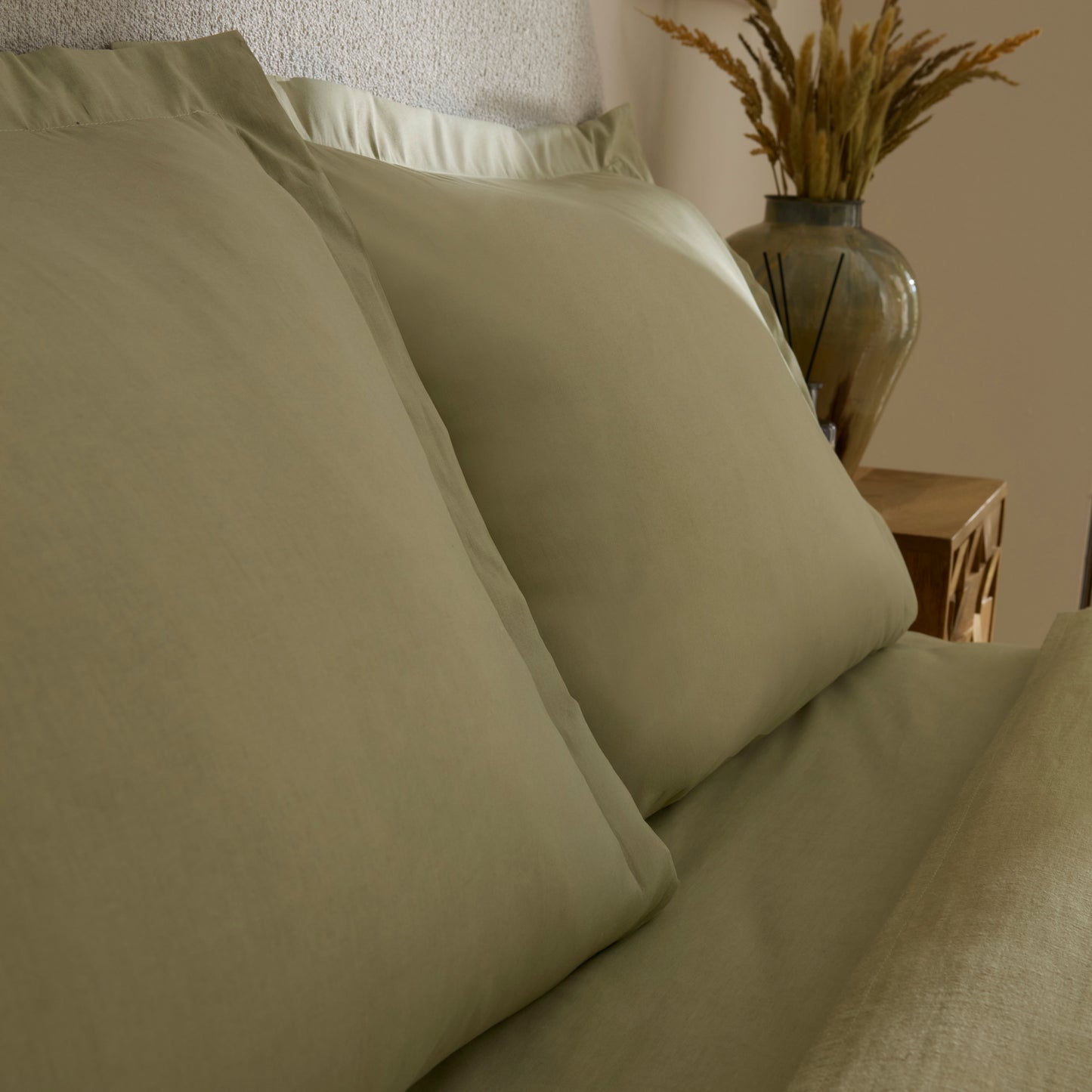 Farel Muslin 100% Cotton Double Bedspread, Sage