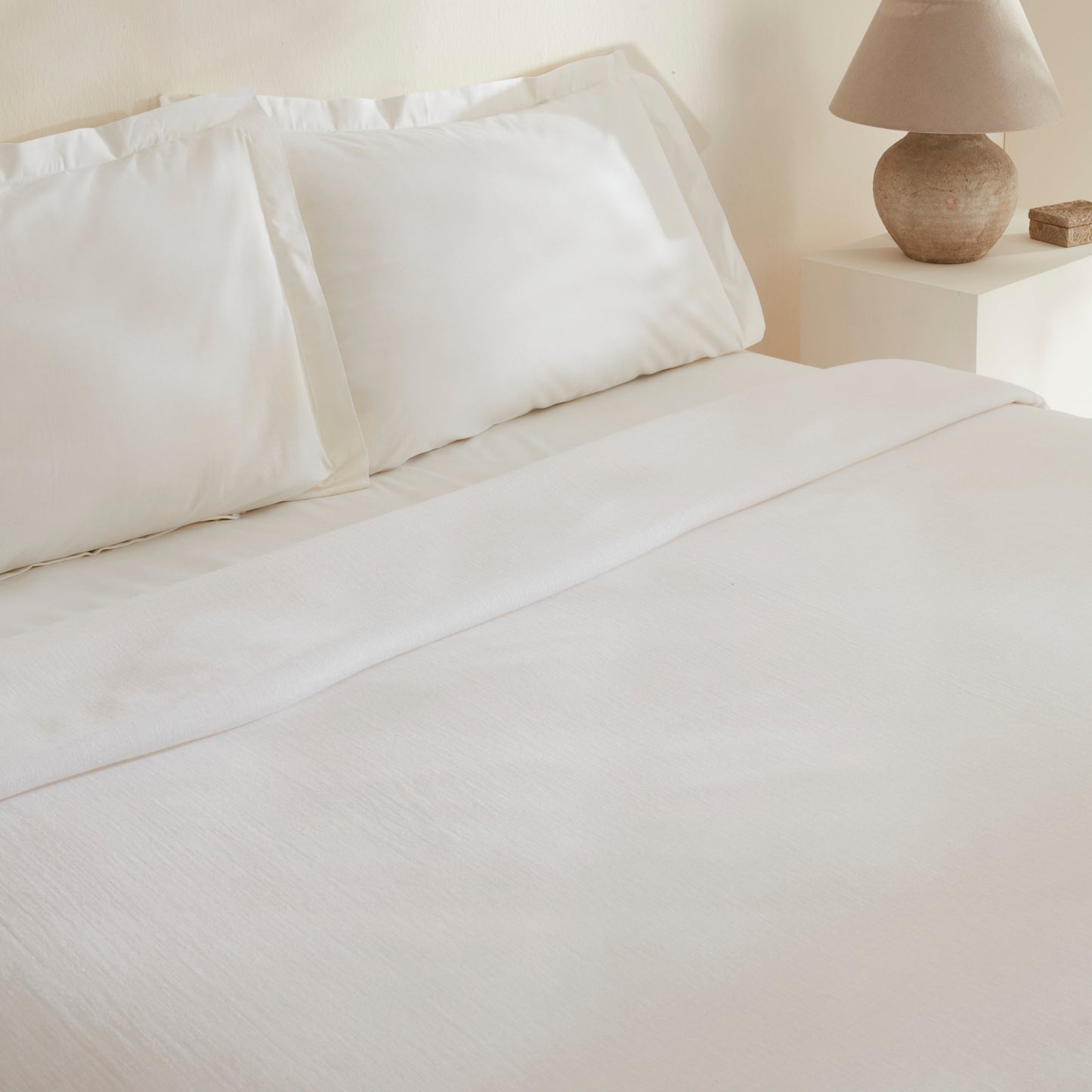 Farel Muslin 100% Cotton Double Bedspread, White