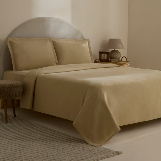 Farel Muslin 100% Cotton  Double Bedspread, Mink